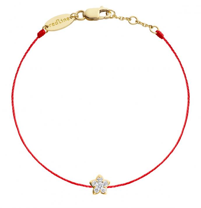 Bracelet fil avec diamant 0.05 carat serti griffe or jaune - Redline - 0++