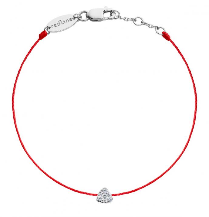 Bracelet fil avec diamants 0.05 carat serti griffe or blanc - Redline - 0++