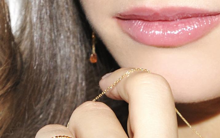 Boucles d'oreilles pendantes 5cm avec saphir de couleur en serti griffe or rose - Redline - 0++