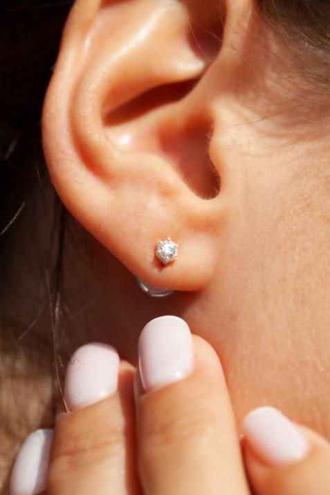 Boucle d’oreille Absolu or blanc - Redline - 0++