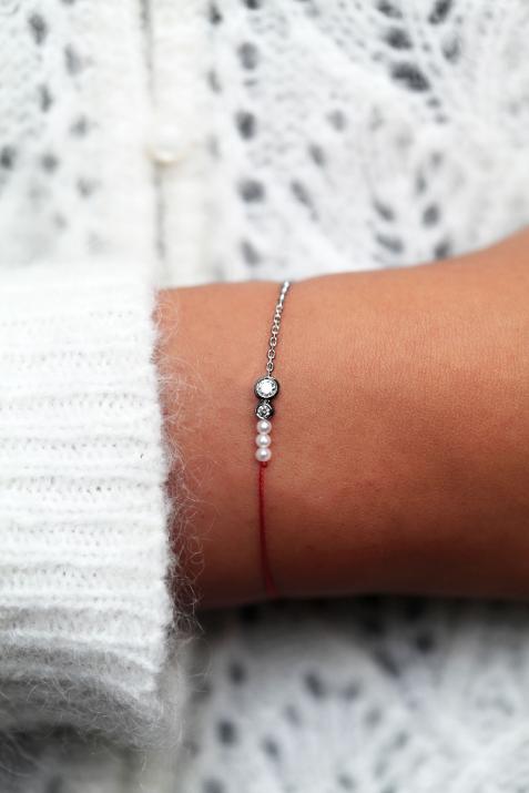 Bracelet or noir fil et chaîne exclusif par Sarah Jessica Parker - Redline - 0++