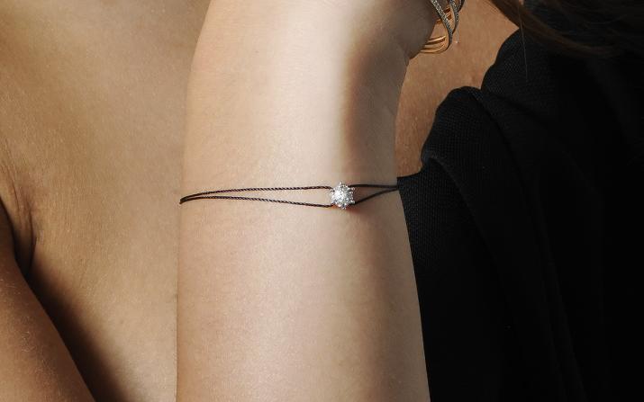 Bracelet fil étoile or jaune avec diamants - Redline - 0++