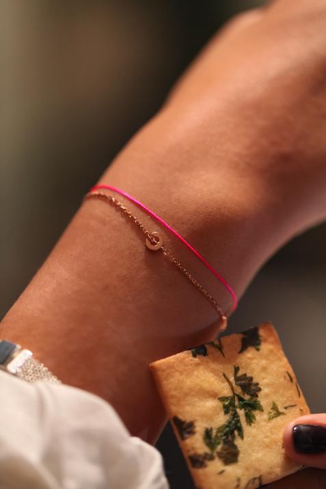 Bracelet Fil-Chaîne Alphabet Or Rose - Redline - 0++