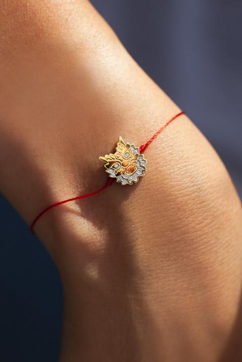 Bracelet fil Dragon en diamants et or rose - Redline - 0++