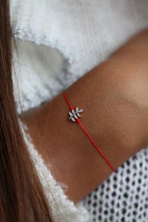 Bracelet fil Bagatelle pavé diamants en or blanc - Redline - 0++