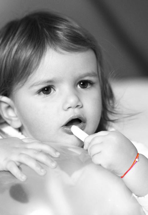 Bracelet enfant multifil avec une perle de culture or rose - Redline - 0++