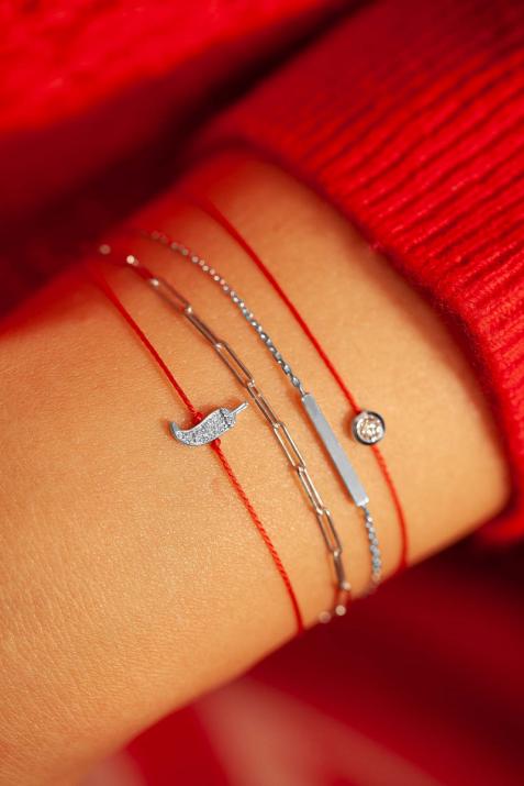 Bracelet Piment fil en or blanc et diamants - Redline - 0++