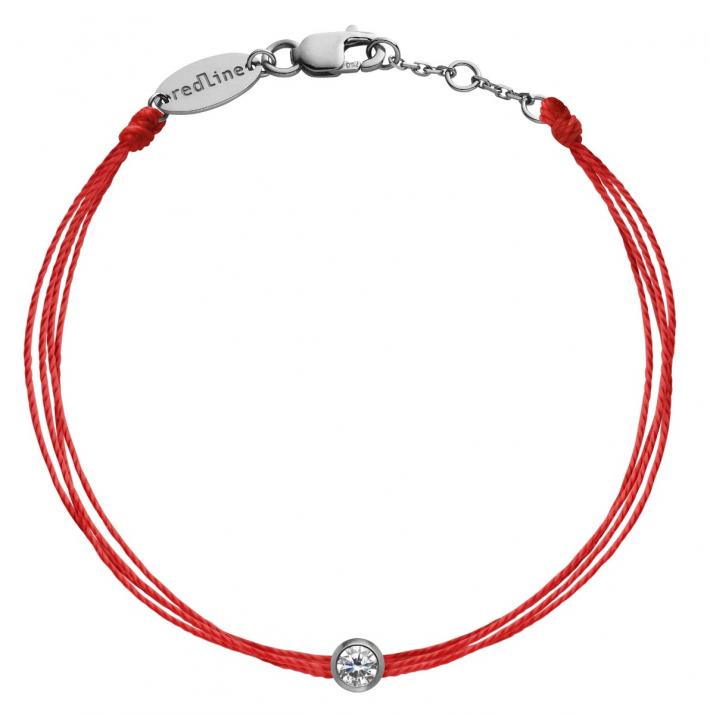 Bracelet homme fil avec diamant 0.1 carats en serti clos or noir - Redline - 0++