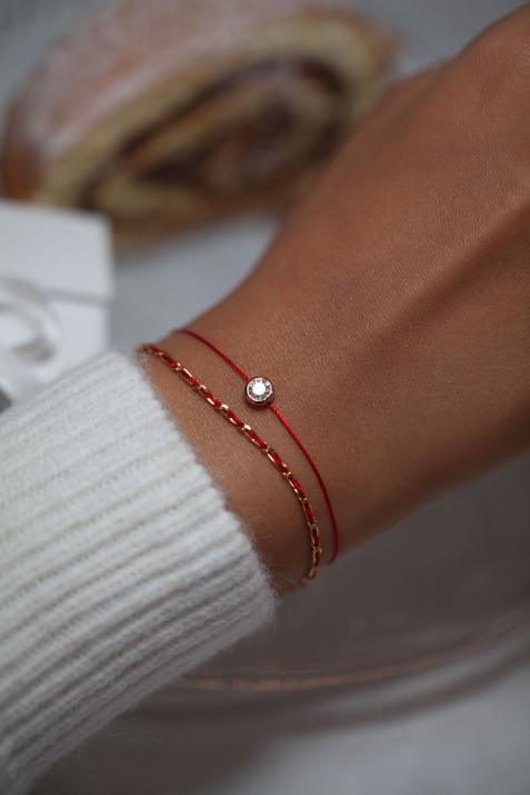 Bracelet fil avec diamant 0.20 carat serti clos or jaune - Redline - 0++