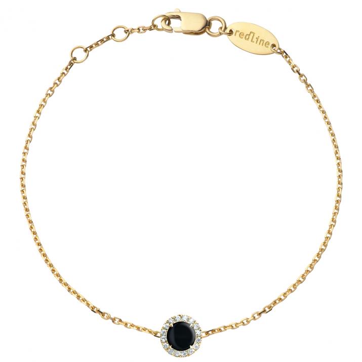 Bracelet chaîne Reine Onyx Or Jaune - Redline - 0++