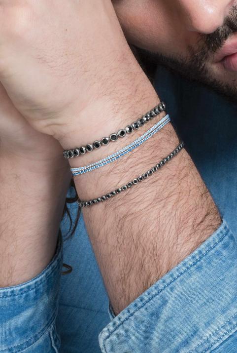 Bracelet homme fil et chaîne entrelacés en or jaune - Redline - 0++
