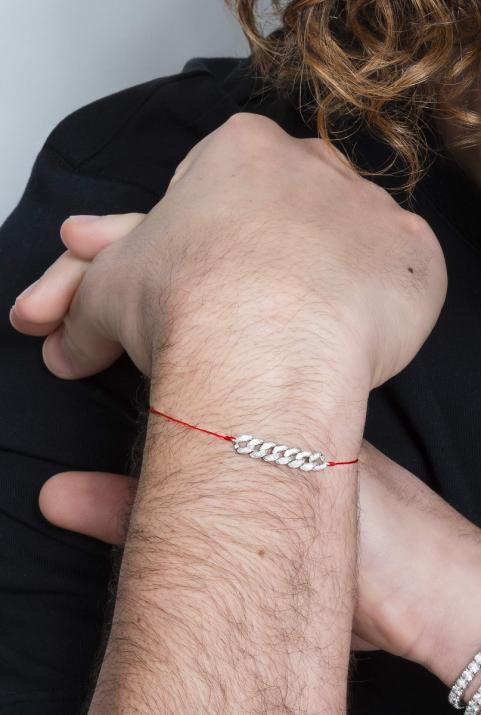 Bracelet Fil Links Or Blanc - Redline - 0++