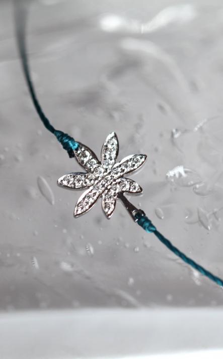 Sweet dream bracelet Diamond in White Gold and String Redline Jewelry - Redline