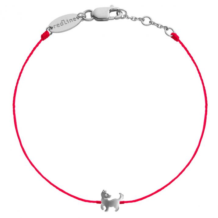 Bracelet Fil Femme avec 0.003ct Diamant en Or Blanc - Redline - 0++