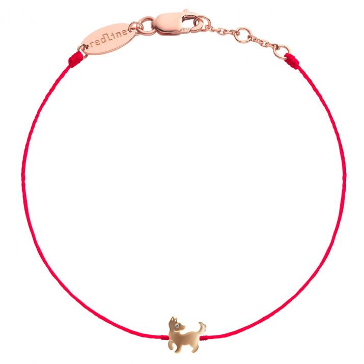 Bracelet fil chien or jaune - Redline