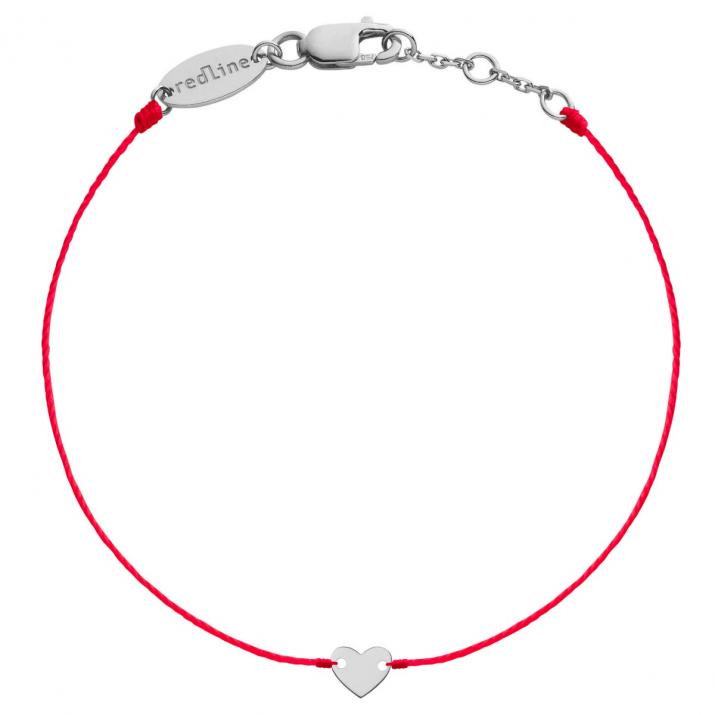 Bracelet fil coeur en or Blanc - Redline