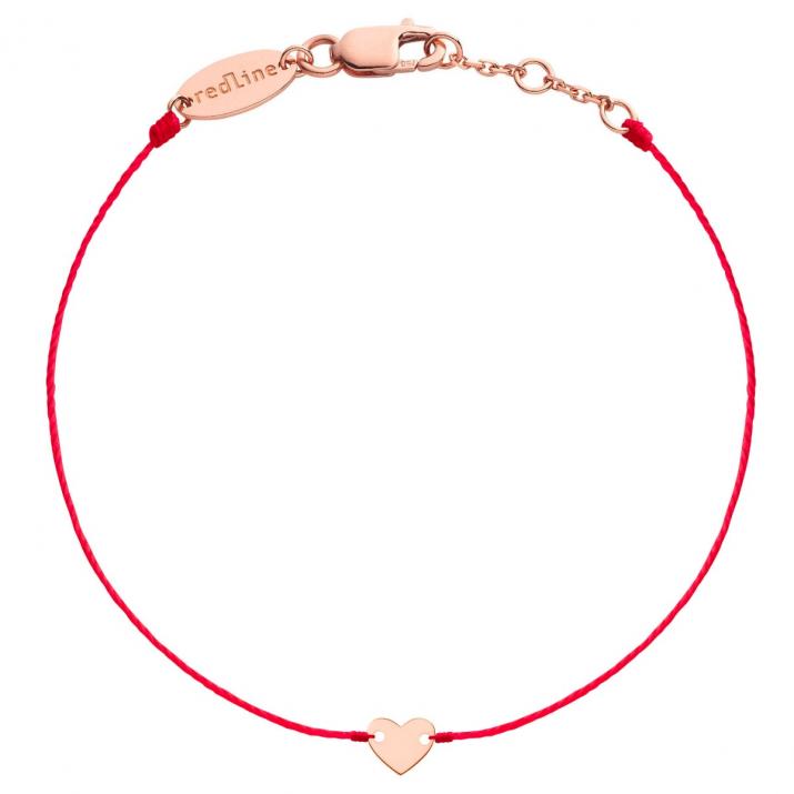 Bracelet fil coeur en or Rose - Redline