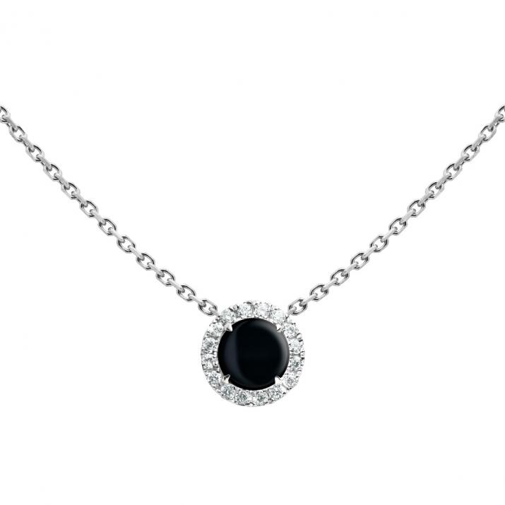 Collier femme Reine Onyx Or blanc - Redline - 0++