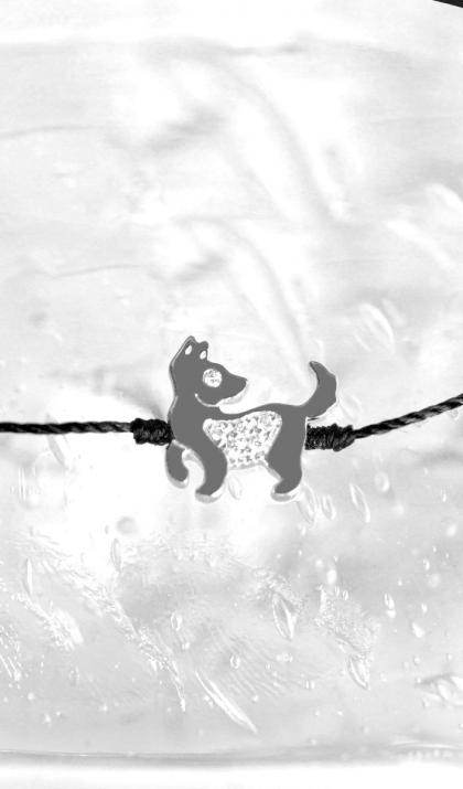 Bracelet Fil Femme Avec 0.02 Diamant en Or Blanc Pavé - Redline - 0++