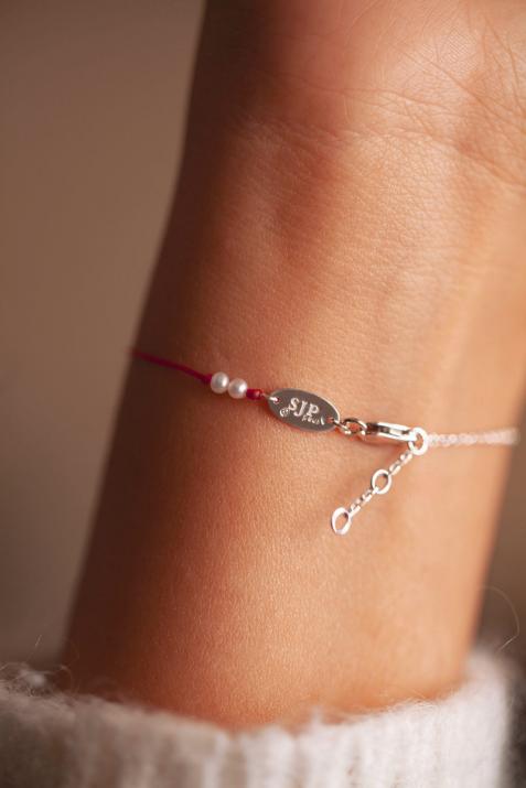 Bracelet or blanc fil et chaîne exclusif par Sarah Jessica Parker - Redline - 0++