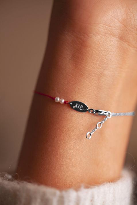 Bracelet or noir fil et chaîne exclusif par Sarah Jessica Parker - Redline - 0++