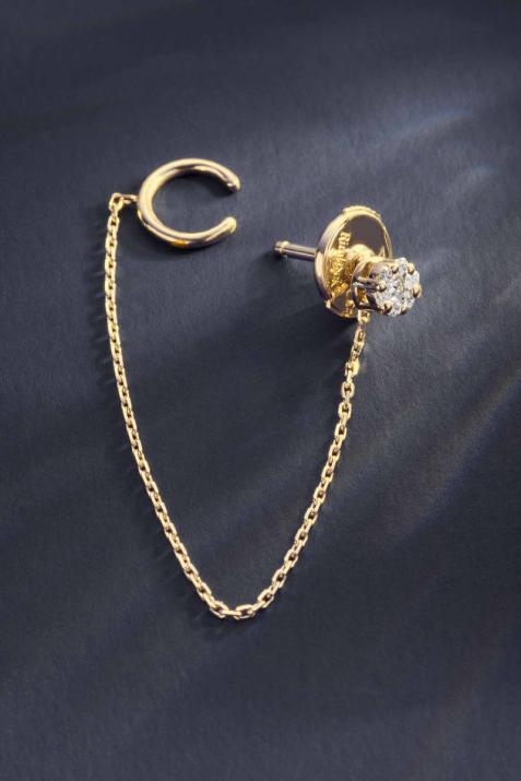 Illusion Impertinente boucles d'oreilles or jaune - Redline - 0++