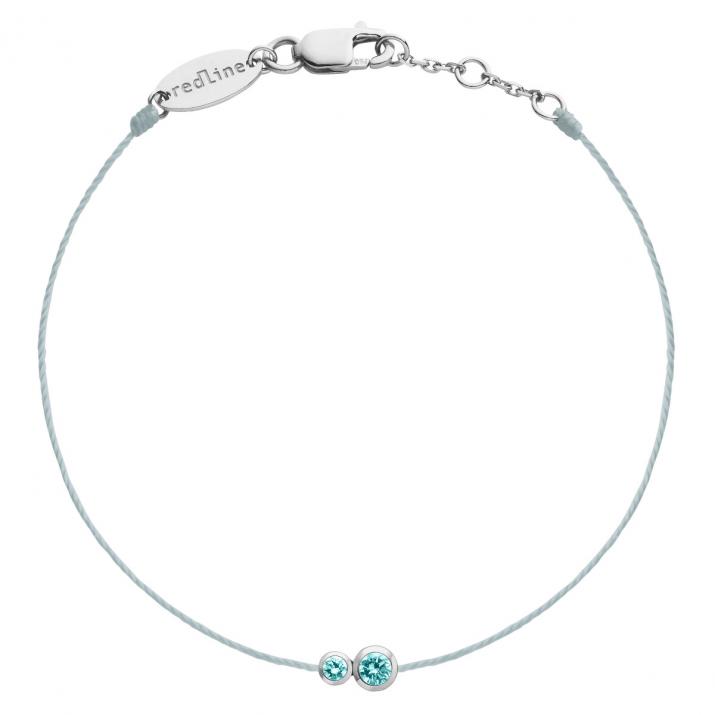 String Bracelet Infinite Turquoise White Gold RedLine Jewelry - Redline - 0++