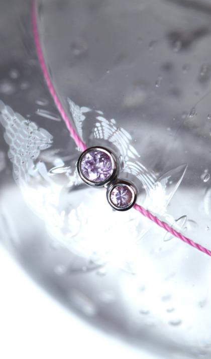 Infinite Saphir string Bracelet White Gold - Redline