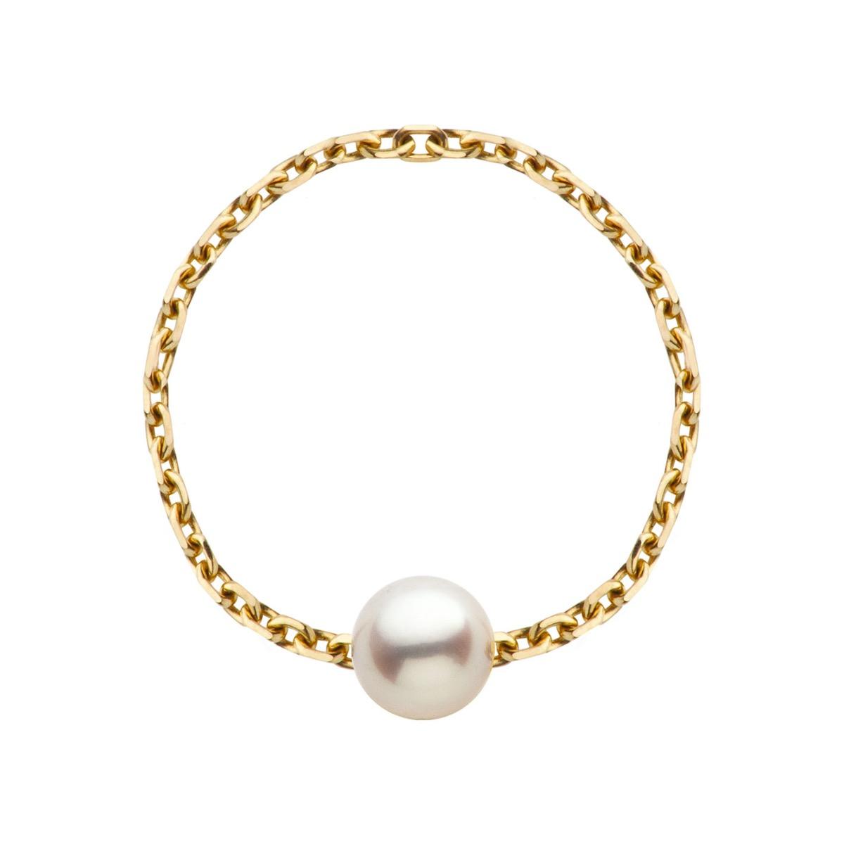 Bague best sale chaine perle