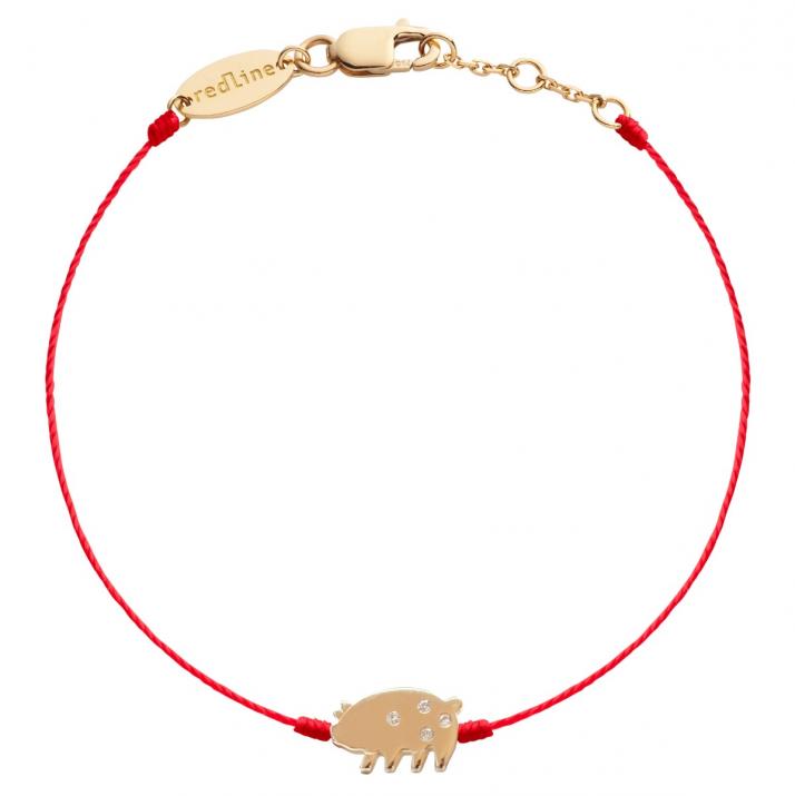 Bracelet fil cochon or jaune - Redline - 0++
