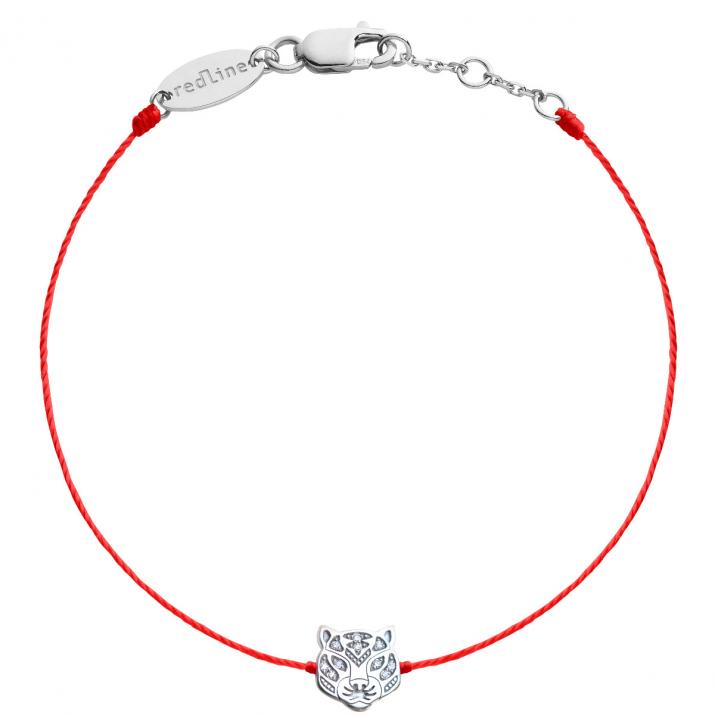 Bracelet fil Lucky Tiger en or blanc - Redline - 0++