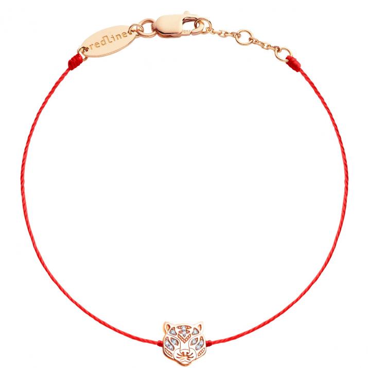 Bracelet fil Lucky Tiger en or rose - Redline - 0++