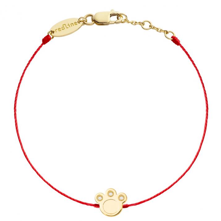 Bracelet Patte de chat fil en or jaune - Redline - 0++