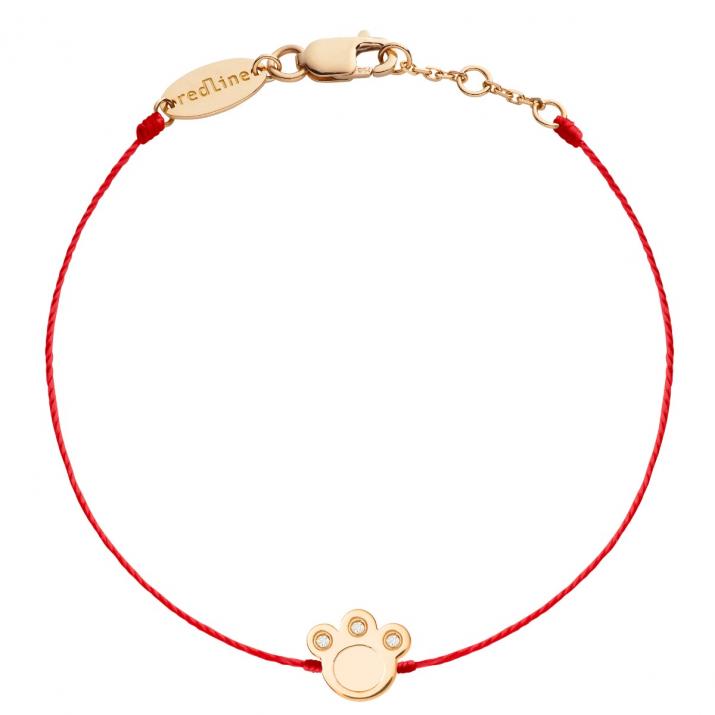 Bracelet Patte de chat fil en or rose - Redline - 0++
