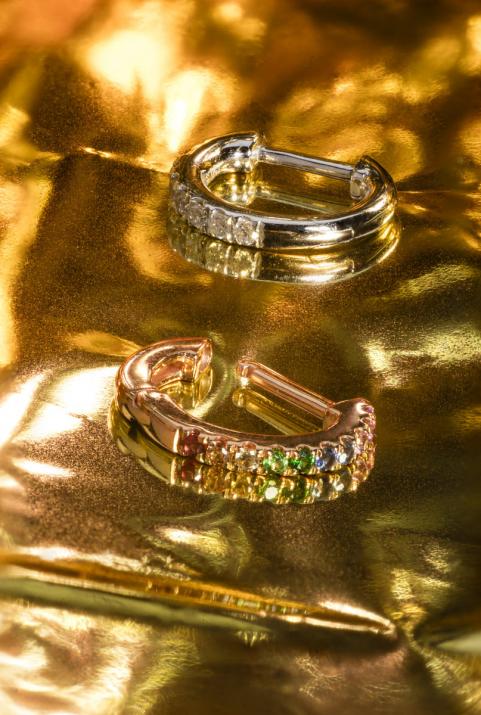 Boucle d'oreille Si Joli Mini Creole Rainbow Or Rose - Redline - 0++