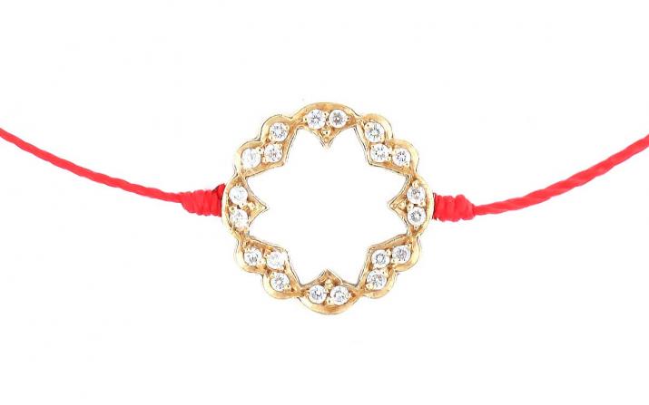String Bracelet Mini Shining Sun Yellow Gold RedLine Jewelry - Redline - 0++