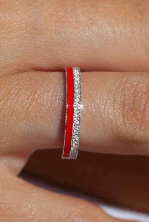 Bague Si Joli Amour à deux or blanc  - Redline - 0++