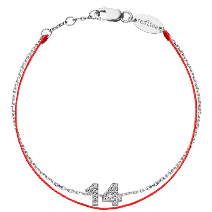 Bracelet My Number Diamants Duo Fil Or Blanc - Redline - 0++