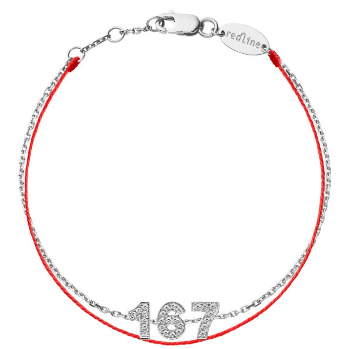 Bracelet My Number Diamants Duo Fil Or Blanc - Redline - 0++