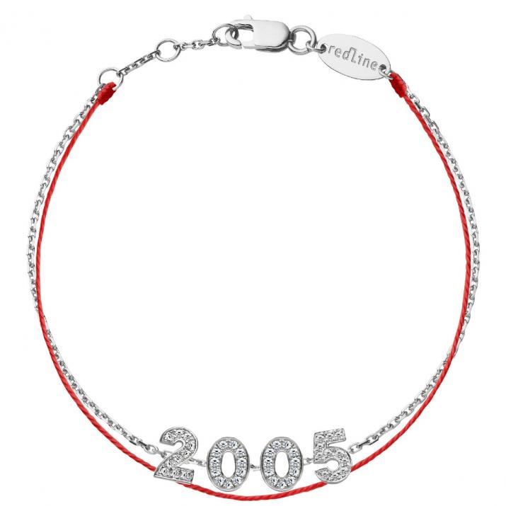 Bracelet My Number Diamants Duo Fil Or Blanc - Redline - 0++