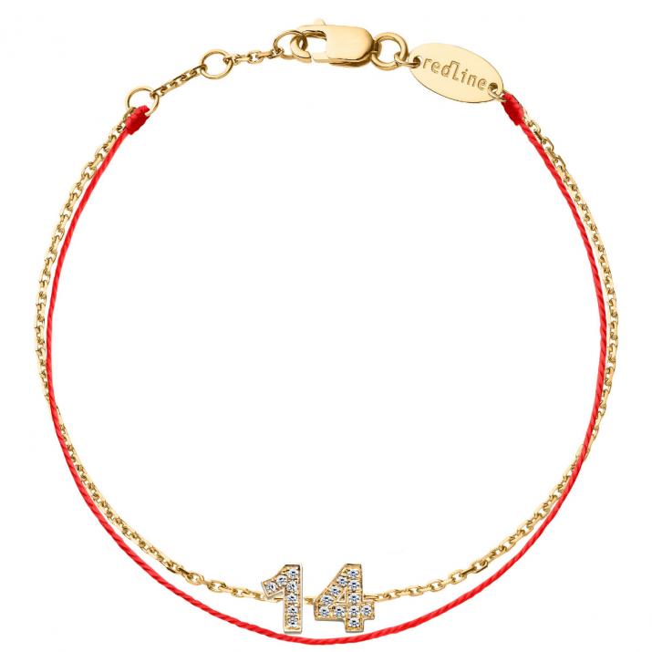 Bracelet My Number Diamants Duo Fil Or Jaune - Redline - 0++