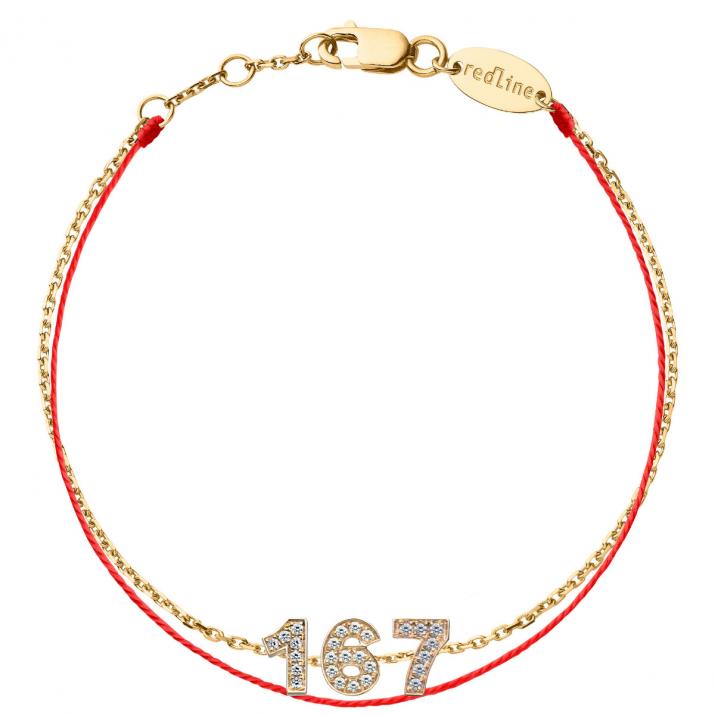 Bracelet My Number Diamants Duo Fil Or Jaune - Redline - 0++