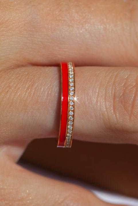 Bague Si Joli Amour à deux or rose - Redline - 0++