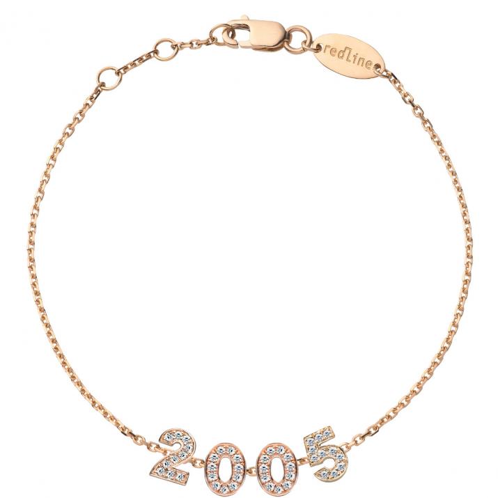 Bracelet My Number Diamants Chaine Or Rose - Redline - 0++