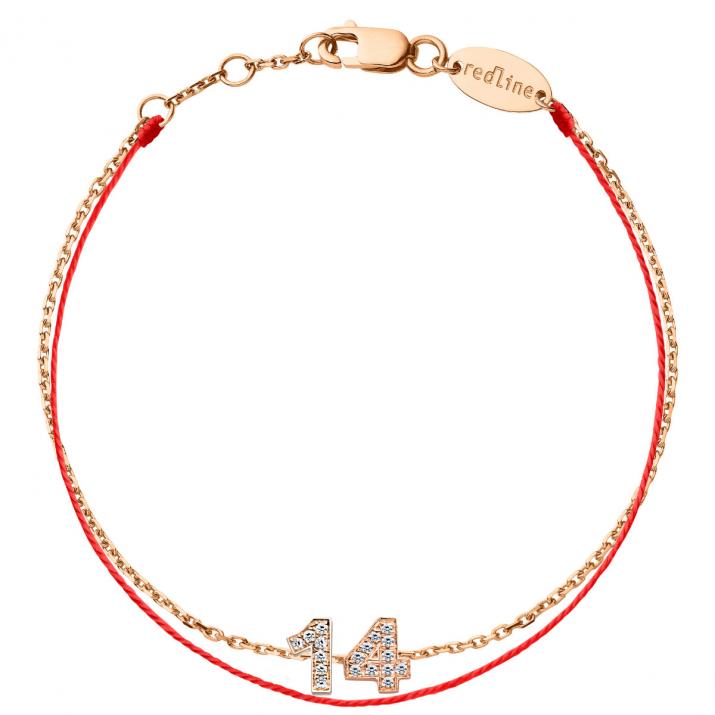 Bracelet My Number Diamants Duo Fil Or Rose - Redline - 0++