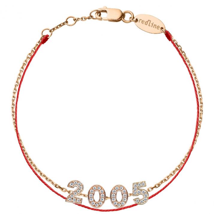 Bracelet My Number Diamants Duo Fil Or Rose - Redline - 0++