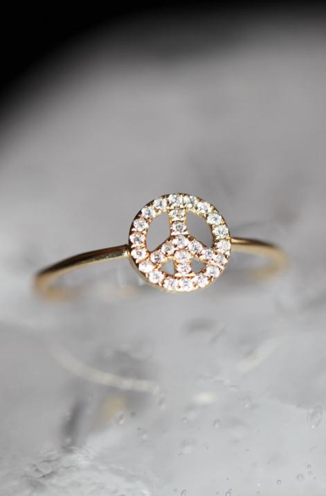 Bague jonc avec diamant 0.12 carat or rose - Redline - 0++