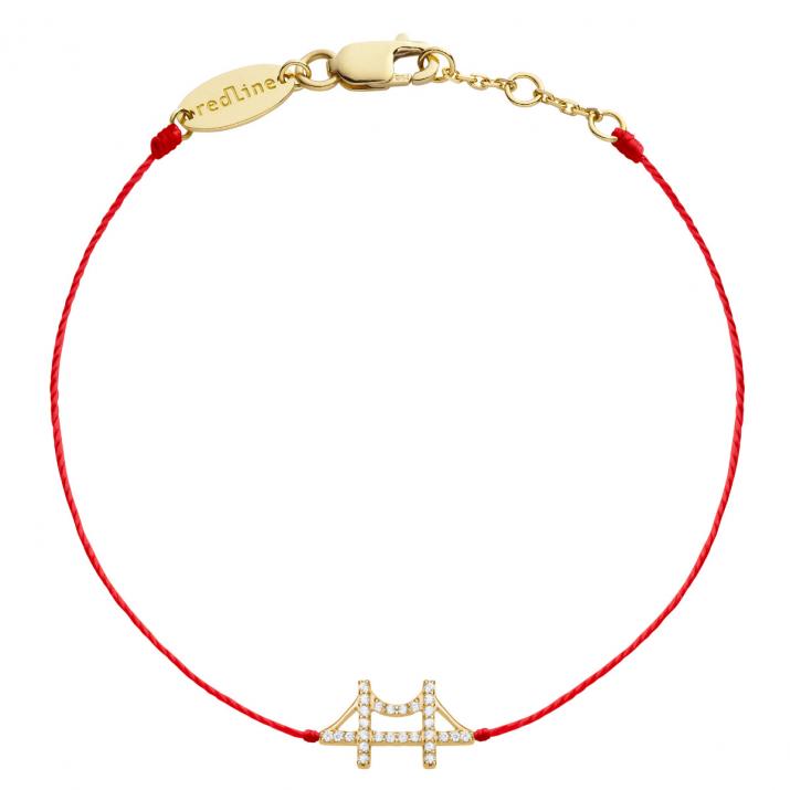 Bracelet fil Golden Gate or jaune et diamant - Redline