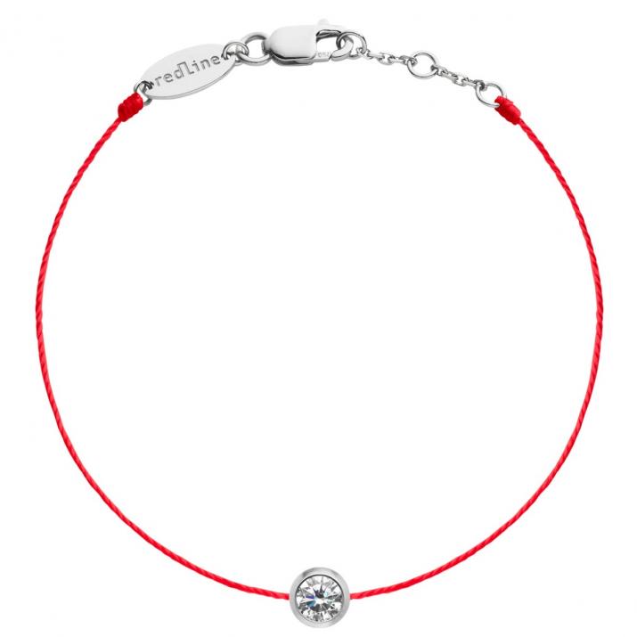 Bracelet fil avec diamant 0.30 carat serti clos or blanc - Redline - 0++
