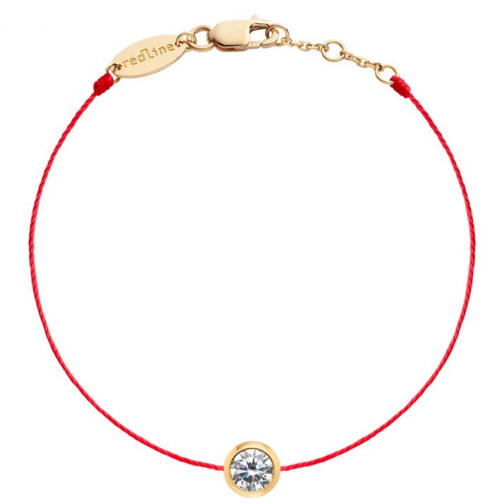 Bracelet fil avec diamant 0.50 carat serti clos or jaune - Redline - 0++
